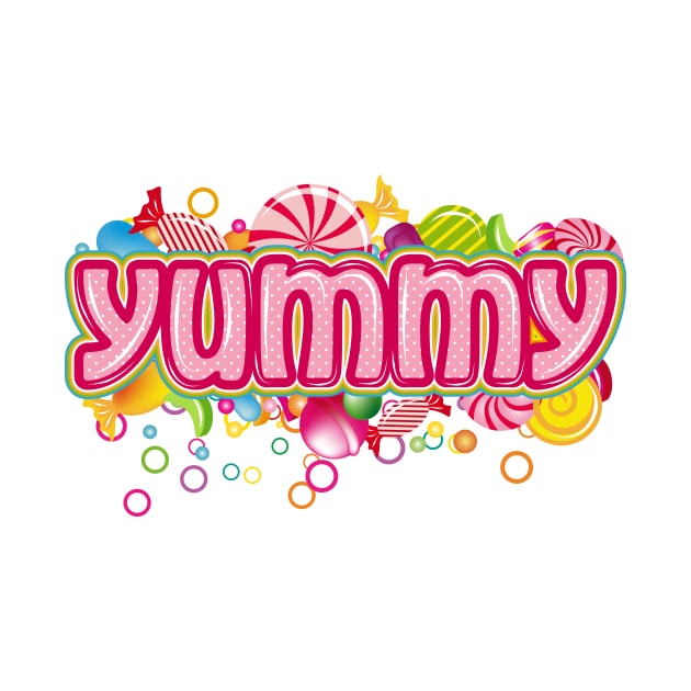 Simply delicious candy-colored sugar-sweet typography by Kisho