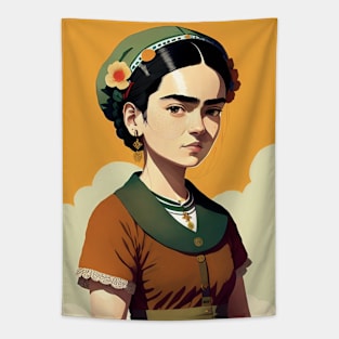 Exploring Frida's Youth: Childhood Illustration Tapestry