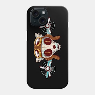 Two Tailed Tom - Twin Engine Pilot Cat Skull Phone Case