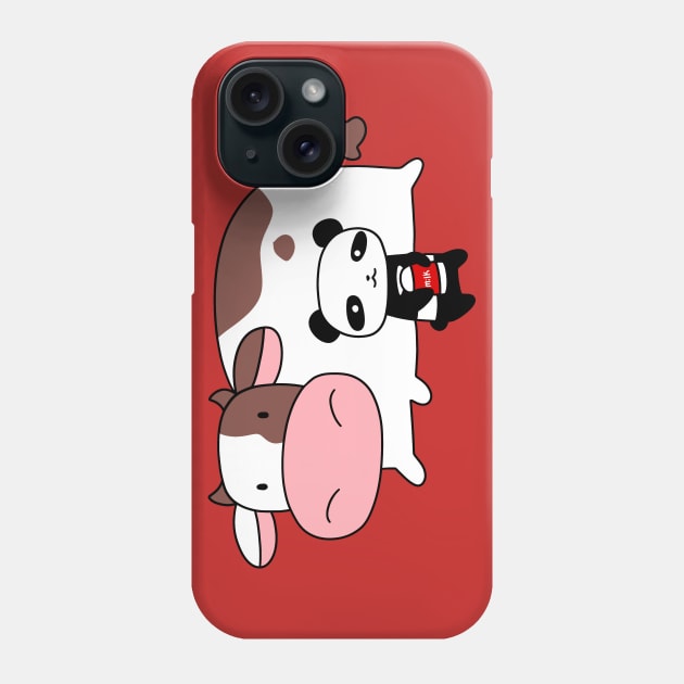 Cow and Milk Panda Phone Case by saradaboru