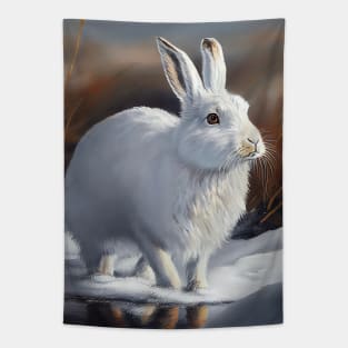 Arctic Hare V1 - Oil Paint Tapestry