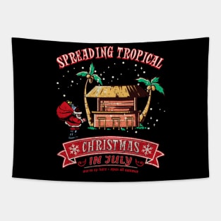 Spreading Tropical Christmas In July Tapestry