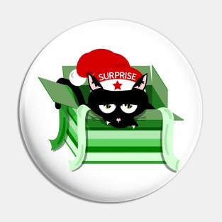 Naughty Cat Christmas Surprise Pin