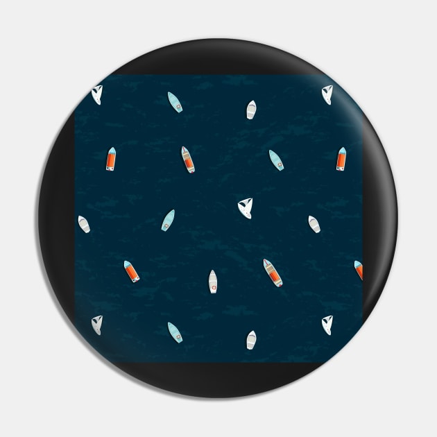 Small boats on the water. Aerial view pattern Pin by Avisnanna