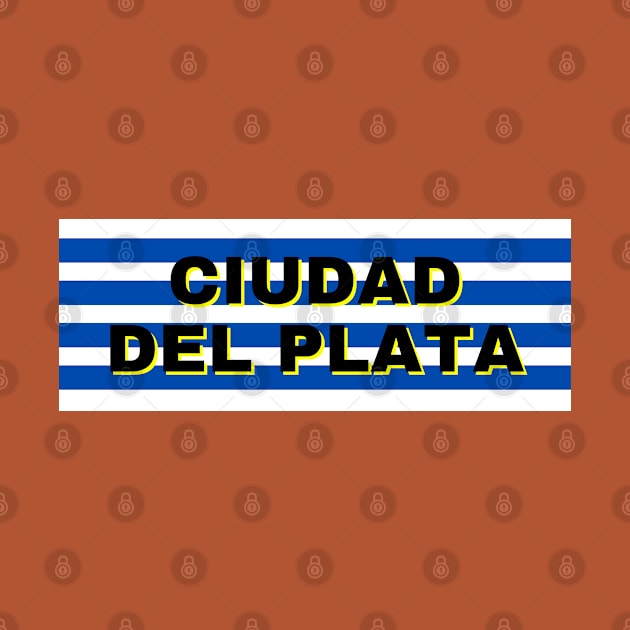 Ciudad del Plata in Uruguay Flag Stripes by aybe7elf