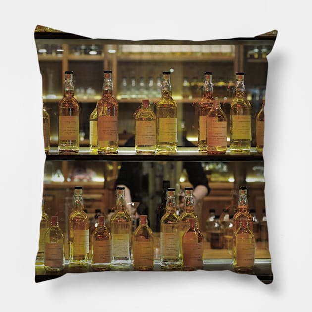 The Whisky Blenders bottles Pillow by richflintphoto