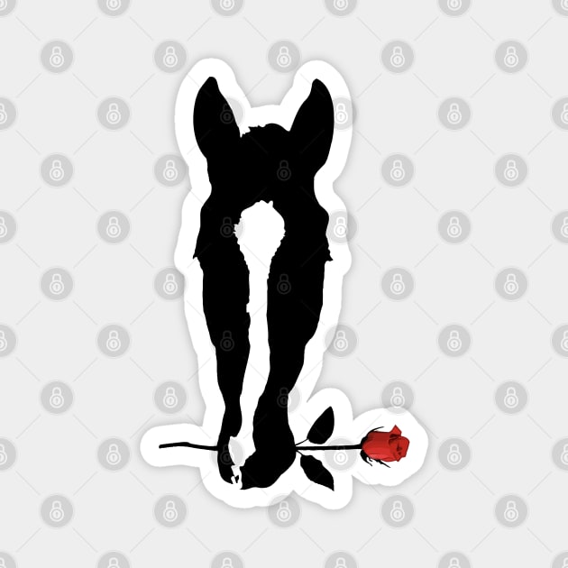 Horse and Rose Magnet by Lakeric