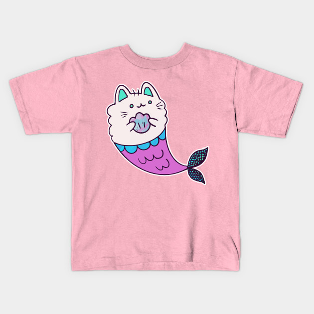 Mermaid Cat Pusheen Cat Kids T Shirt Teepublic