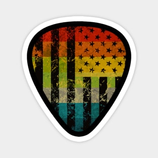 Retro American Flag Guitar Pick Magnet