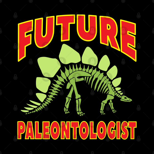 Future Paleontologist Stegosaurus Dinosaur Green Skeleton by Elvdant