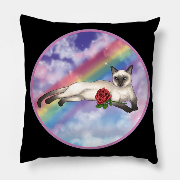 Siamese Cat Pillow by jennyalamode