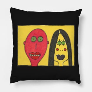 Couple Portrait on Yellow Pillow