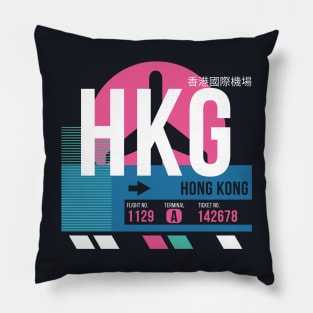 Hong Kong (HKG) Airport Code Baggage Tag Pillow