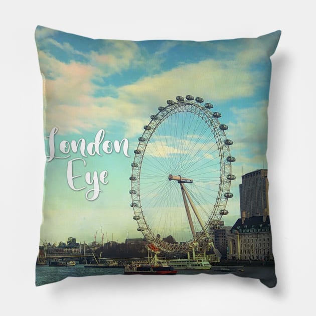 London Eye photography London Skyline London Tourism London Landmark london life london lover london vacation Pillow by BoogieCreates