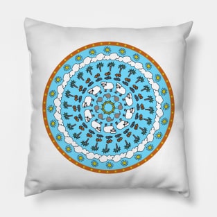 Take a Hike Kiwiana Mandala Pillow