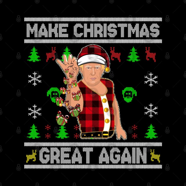 Make christmas great again ugly sweater by Rebrand