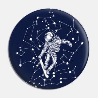 Astronaut and Constellations Pin