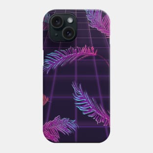 Synthwave Palm Leaves Aesthetic Phone Case