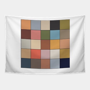 Checkerboard in Portugal inspired color palette Tapestry