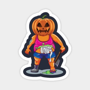 Zombie Pumpkin Halloween Party Gift Axe Magnet