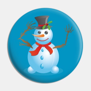 Happy snowman Pin