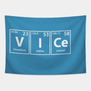 Vice (V-I-Ce) Periodic Elements Spelling Tapestry