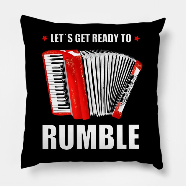 Accordion: Let's get ready to rumble Pillow by CalliLetters