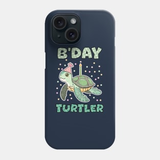 Birthday Turtle - Cute Kawaii Celebration Design Phone Case