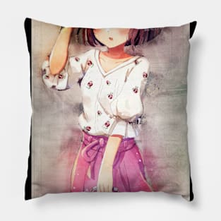 Hanadera Nodoka Anime Watercolor Pillow