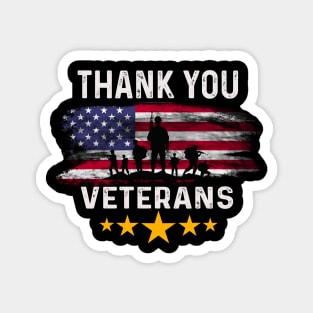 Thank You! Veterans Day & Memorial Day Partiotic Military Magnet