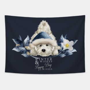 Cute Christmas Westie Tapestry