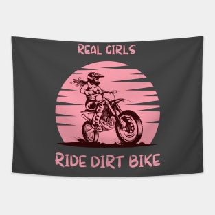 real girls ride dirt bike motocross lover Tapestry