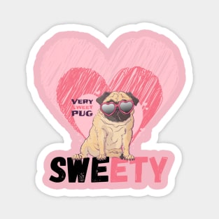 sweet pug Magnet