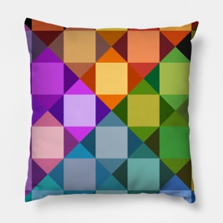 Abstract Tiles - rainbow Pillow