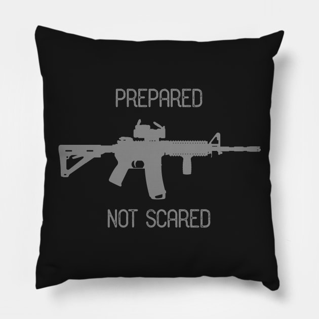 Prepared Not Scared Ar15 Rifle Shirt Pillow by guitar75