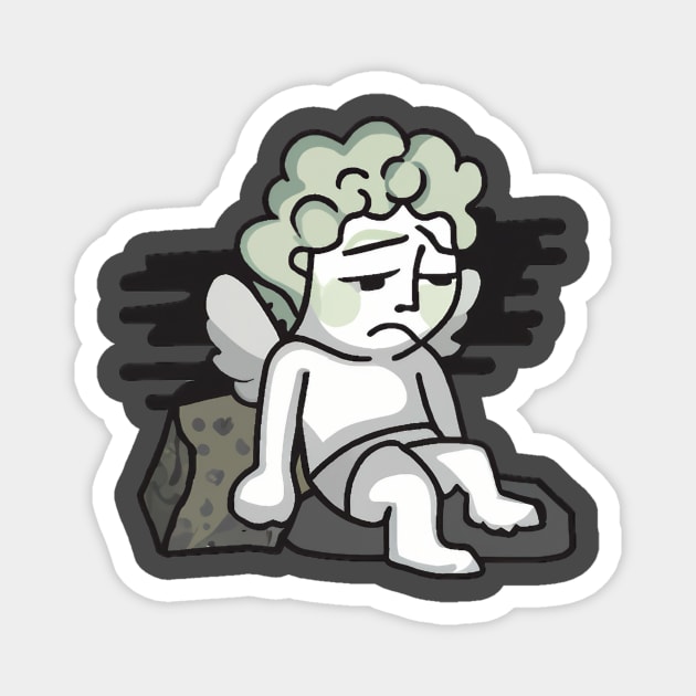 Sad Cupid Magnet by DGTL