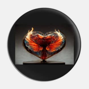 Flaming Heart Art  /  Flame Heart Unwind Designs Pin