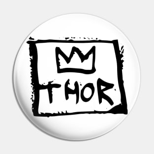 Thor Crown Doodle Black Pin