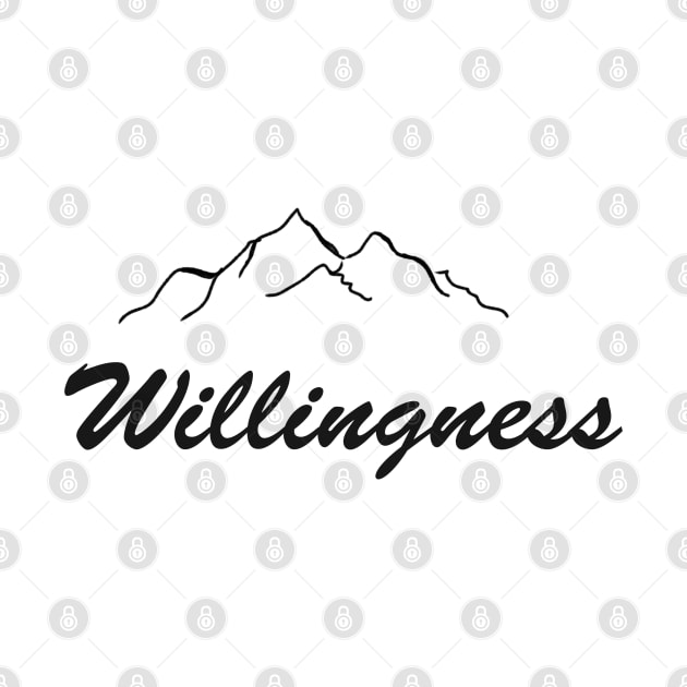 Willingness as mountains, inspirational meanings by TargetedInspire