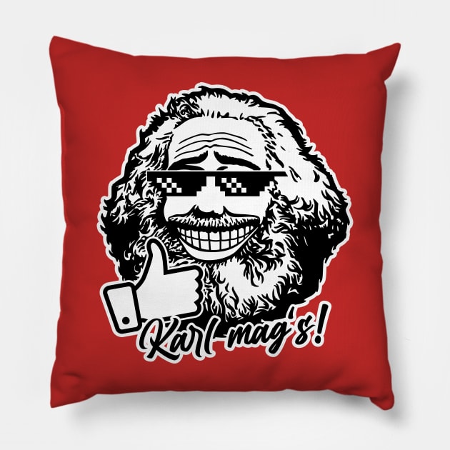 Karl Marx likes it (two-tone) Pillow by GetThatCar