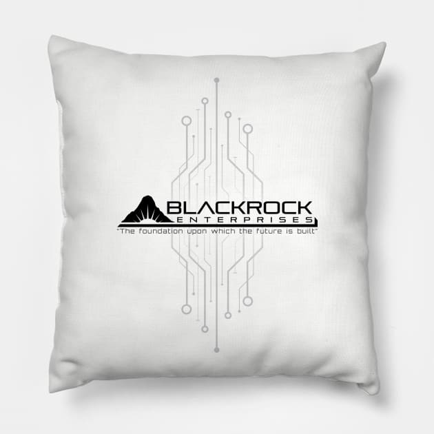 TF - Blackrock Enterprises (black) Pillow by DEADBUNNEH