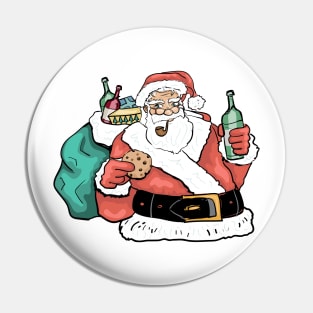 Colorful Santa Pin