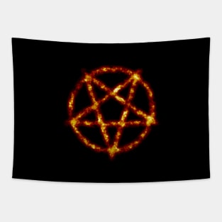 fire pentagram Tapestry