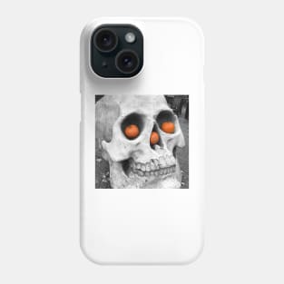 Skull with pumpkins Phone Case