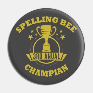 Spelling Bee Champ Pin