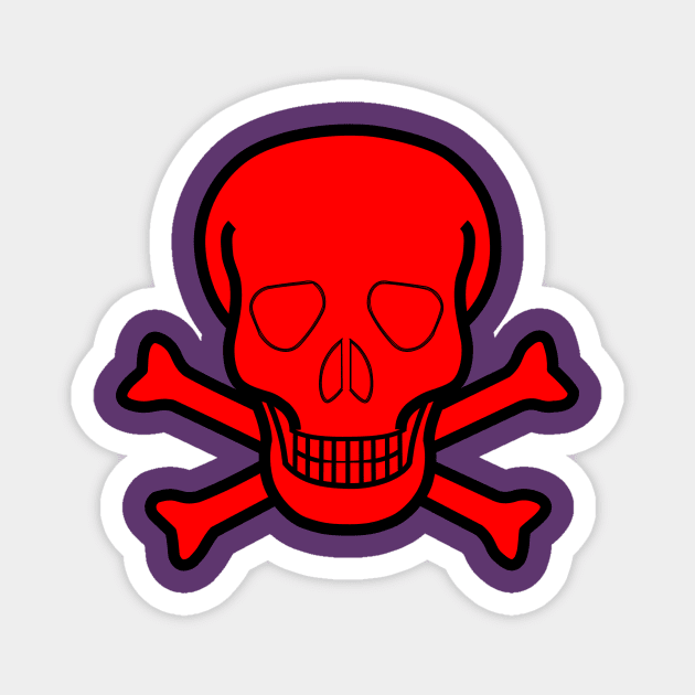 Skull red Magnet by dablohotaka