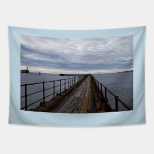 The Old Wooden Pier in Perspective Tapestry