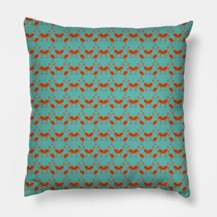 Scarlet ibis tropical bird pattern Pillow