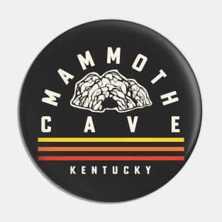 Mammoth Cave National Park Souvenirs Kentucky Retro Stripes Pin