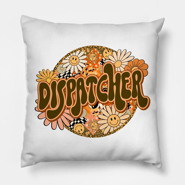 Retro 911 Dispatcher Vintage Design Pillow by Shirts by Jamie